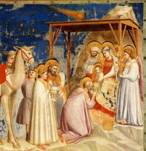 L’adorazione dei Magi di Giotto nella cappella degli Scrovegni a Padova