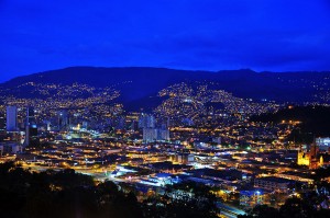 Medellin, Colombia at Night