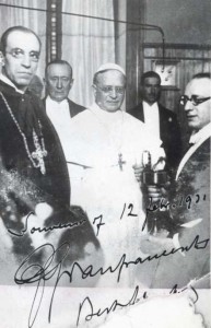 Pio XI ed Eugenio Pacelli all’inaugurazione della Radio Vaticana