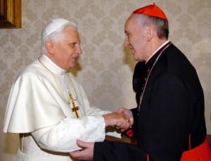 Bergoglio vescovo incontra Ratzinger