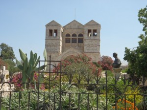 La basilica della Trasfigurazione, sul monte Thabor