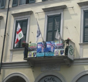 La sede della Lega in piazza del Podestà