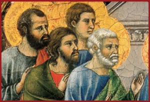 Gli Apostoli in un dipinto di Duccio