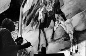 Guttuso dipinge la Fuga in Egitto al Sacro Monte