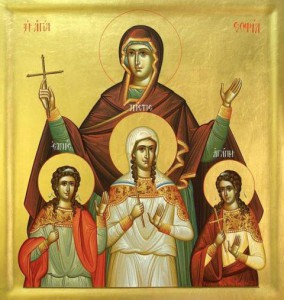 Le Sante Martiri Fede, Speranza, Carità e la loro madre Sofia