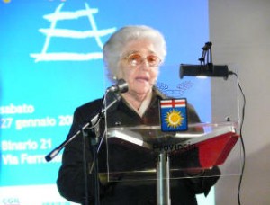 Goti Bauer, testimone della Shoah, all’Università dell’Insubria nel 2014