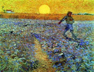 Van Gogh, Seminatore al tramonto, 1888