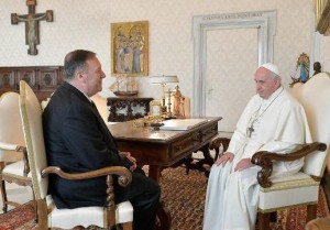 L’incontro tra il Papa e Mike Pompeo avvenuto il 3 ottobre 2019