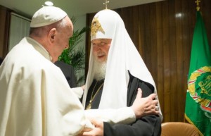 Papa Francesco incontra il Patriarca Kirill a L’Avana nel 2016
