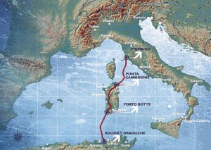 il tracciato mediterraneo del GALSI