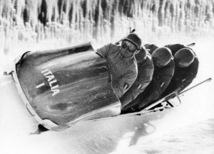 Eugenio Monti sul bob olimpico